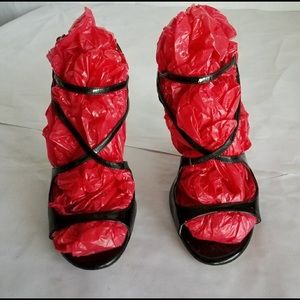 Jimmy Choo black patent leather heels